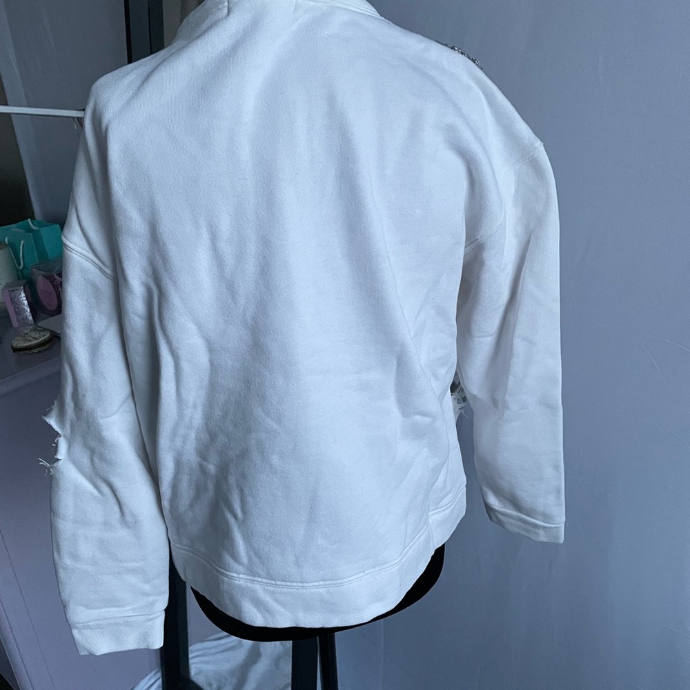 NWOT Rhinestone distressed sweater - Picture 4 of 6